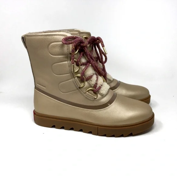 SOREL Joan of Arctic Next Lite Lux Waterproof Genuine Shearling Trim Boot, Sz 9